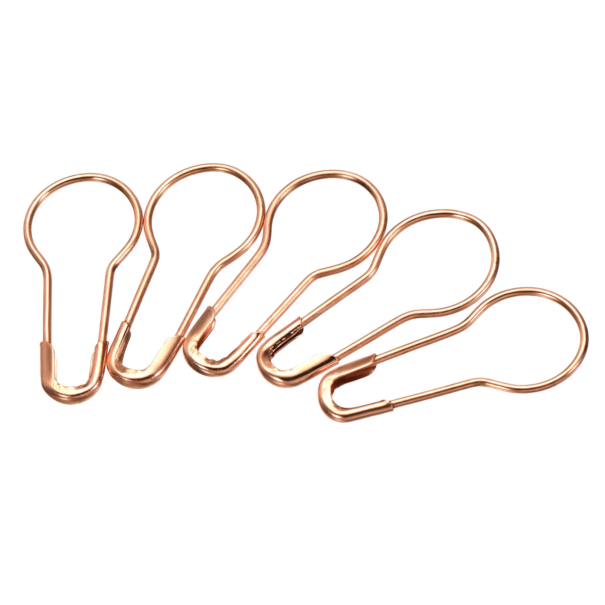 Uxcell 22mm/0.87 Inch Gourd Metal Bulb Safety Pins Sewing Pins for Office Rose Gold 2000 Pack
