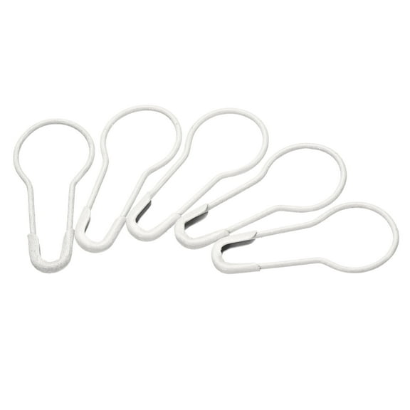 Uxcell 22mm/0.87 Inch Gourd Metal Bulb Safety Pins Sewing Pins for Office White 1000 Pack