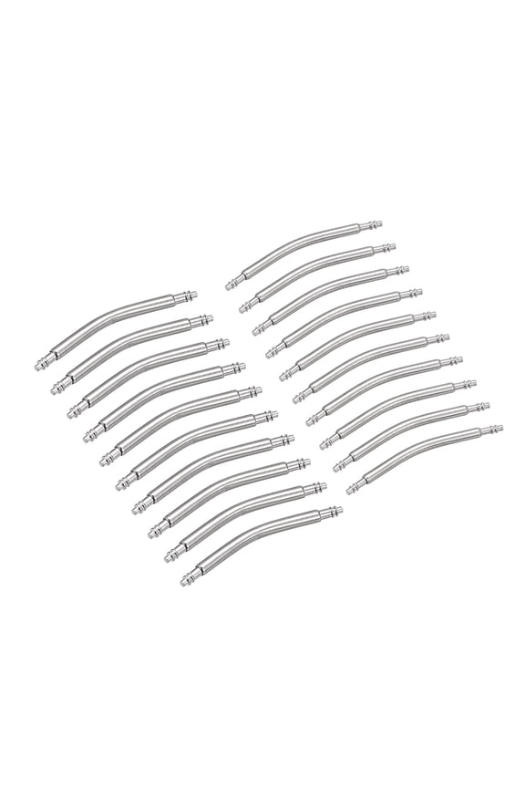 22mm Curved Spring Bar Pins 1.5mm 1.8mm Dia Stainless Steel Watch Band Link Pin 20pack