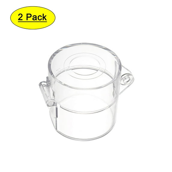 Uxcell 22mm Dia. 55x55mm Plastic Push Button Switch Cover Protector Clear 2 Pack