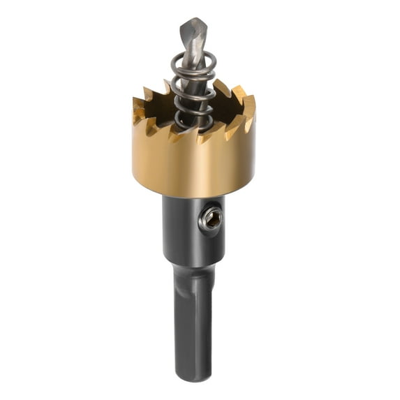 Uxcell 22mm HSS Hole Saw Drill Bit Opener Titanium Plated for Stainless Steel Metal