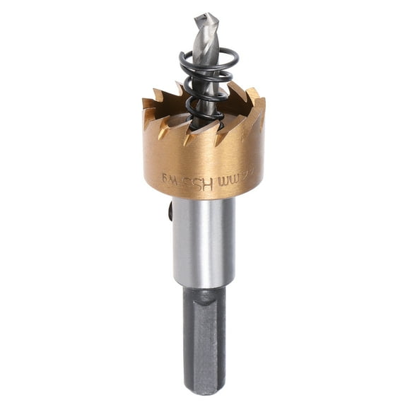 Uxcell 22mm HSS Hole Saw Drill Bit Titanium Plated for Stainless Steel Alloy Wood
