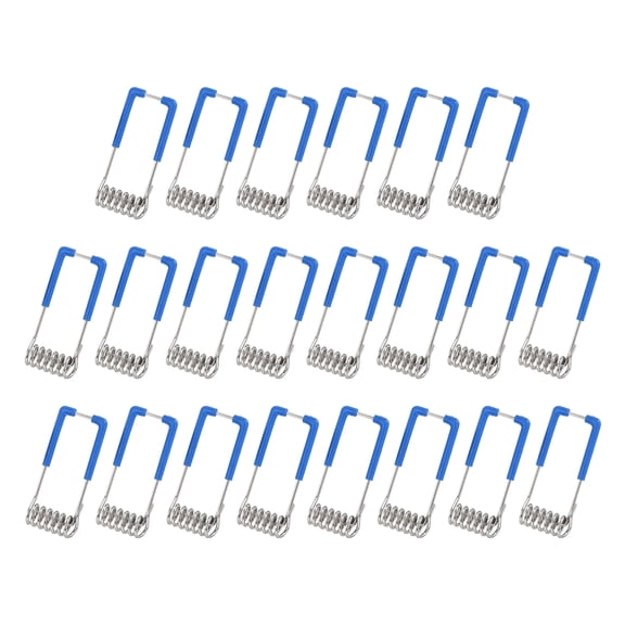 Uxcell 22pcs Downlight Panel Lamp Spring Clip, 40x16mm LED Recessed Ceiling Lights Accessories Securing Clamps Universal Butterfly Wing Clips for Lighting Fittings, Silver/Blue