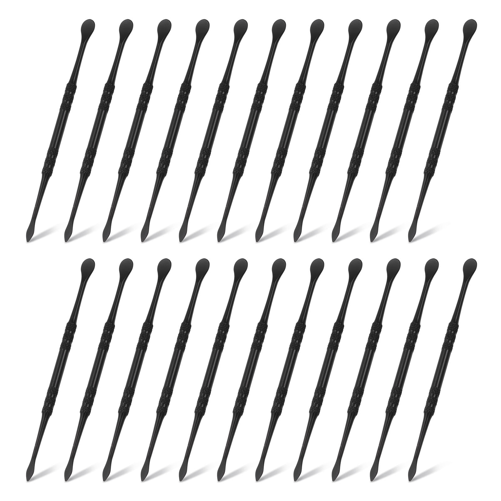 Uxcell 22pcs Wax Carving Tool 4.8" Double-Headed Stainless Steel Sculpture Tools Kit Modeling Engraving Sculpting Spoons for Clay Pottery Crafts Shaping, Black Plated