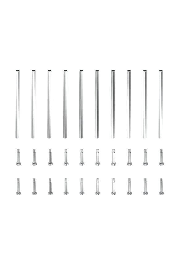 22x1mm Stainless Steel Tube Friction Pins Watch Strap Pressure Bars Pin with Rivet Ends Band Clasp Buckle 10Pack