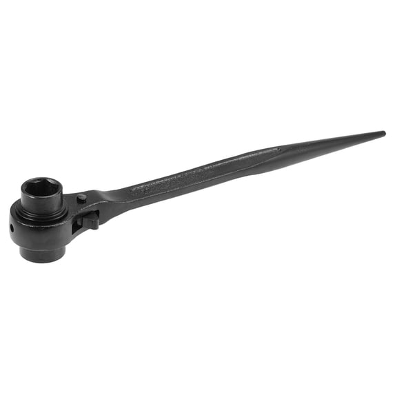 Uxcell 22x24mm Hexagon Scaffold Ratchet Spanner Ratcheting Socket Wrench (Black)