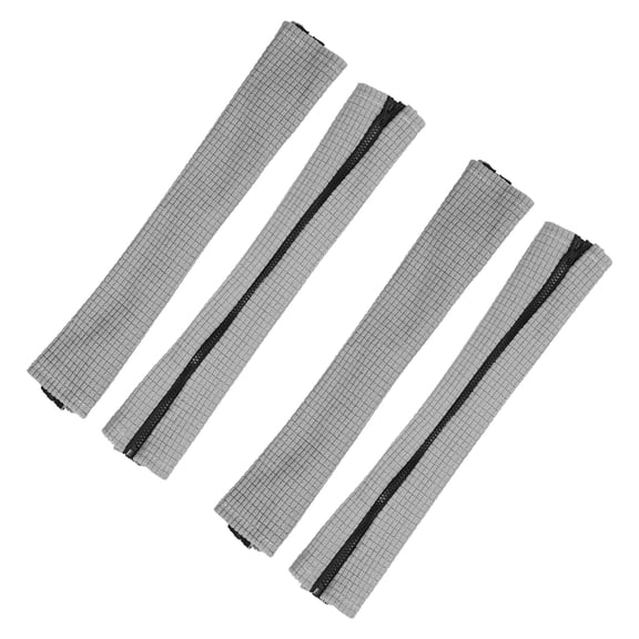 Uxcell 22x4 In Office Chair Armrest Covers, 2 Pair Office Chair Arm Covers Computer Chairs Arm Rest Cover with Zipper Removable Rest Slipcover Hand Rest Protector, Light Gray