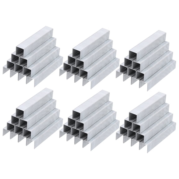 Uxcell 23/13 Staples for Stapler, 6Box 6000Pcs 1/2" Leg Length Standard Flat Clinch Chisel Point Heavy Duty Staples No-Jam for Papers Office Desktop Home Supplies, Silver