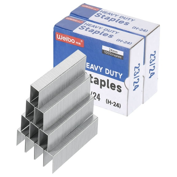 Uxcell 23/24 Staples for Stapler, 2Box 2000pcs 7/8" Leg Clinch Chisel Point Staples