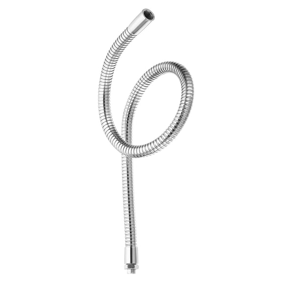 Uxcell 23.6" Gooseneck Hose, 1 Pcs M10 Fine Thread Metal Positioning Hose Flexible Arm Tube Extension, Silver Tone