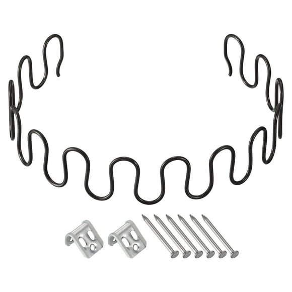 Uxcell 23.6" Round Sofa Spring Replacement Kit for Furniture Couch Repair, Black