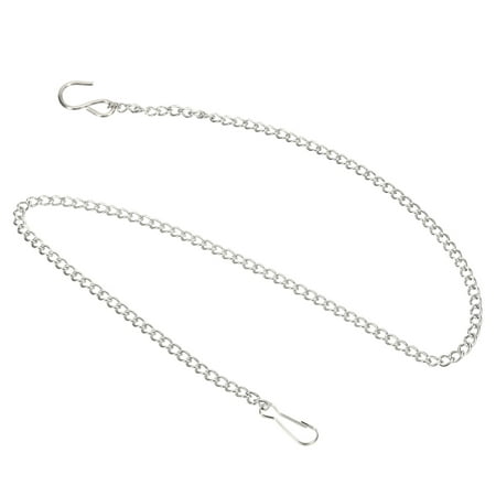 Uxcell 23.62 inch Garden Plant Hangers for Signboard Basket Hanging Chain 304 Stainless Steel Silver Tone 6pcs