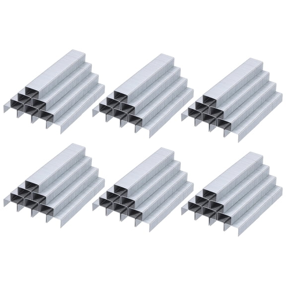Uxcell 23/8 Staples for Stapler, 6Box 6000Pcs 3/10" Leg Length Standard Flat Clinch Chisel Point Heavy Duty Staples No-Jam for Papers Office Desktop Home Supplies, Silver