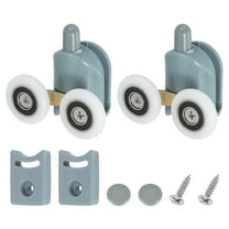 Uxcell Double Shower Door Rollers Plastic Bottom Wheels Pulleys Guide 2 23mm