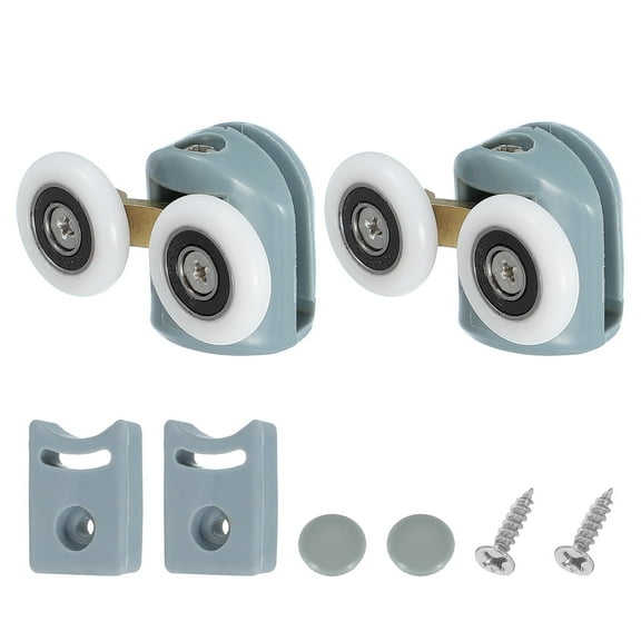 Uxcell Shower Door Rollers, Double Shower Door Runner Wheels Pulleys Guides Plastic Top Wheels 2 23mm