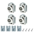 thumbnail image 1 of Uxcell Single Shower Door Rollers Copper Bottom Wheels Pulleys Guide 23mm 4, 1 of 6