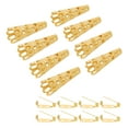 thumbnail image 1 of Uxcell 23mm Corsage Decorative Holder Brooch Pin Vase Pocket Boutonnieres Holder with Bar Pins Gold Tone 8 Pack, 1 of 5
