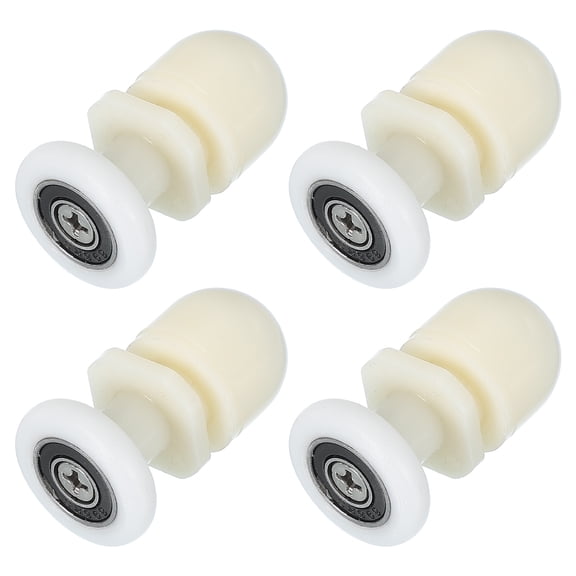 23mm Shower Door Rollers, Sliding Shower Doors Runners Wheels Replacement for 4-6mm, White 4 Pcs