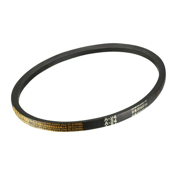 Uxcell 24.02" V Belt Inch Inner Length Industrial Transmission Belt Rubber Black 1pcs