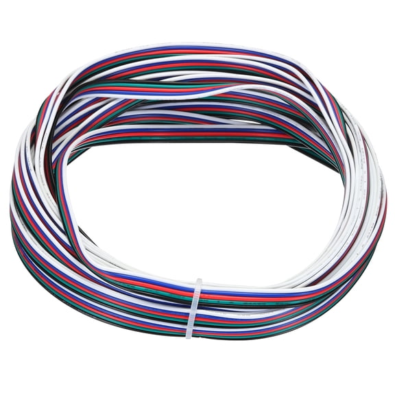 Uxcell 24 Gauge 5 Conductor Electrical Wire Tinned Copper Cable 25FT Stranded Wire for LED Strips Lamps Residential Wiring