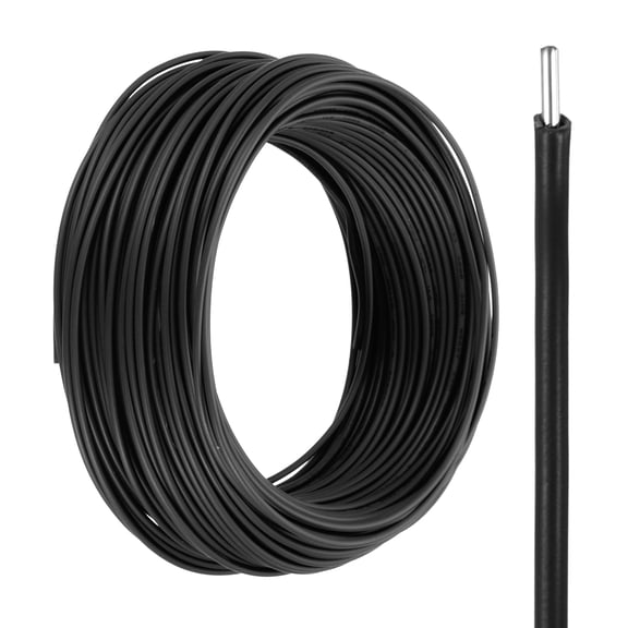 Uxcell 24 Gauge Hook Up Wire 100FT 300V Tinned Copper Electrical Wire, Black