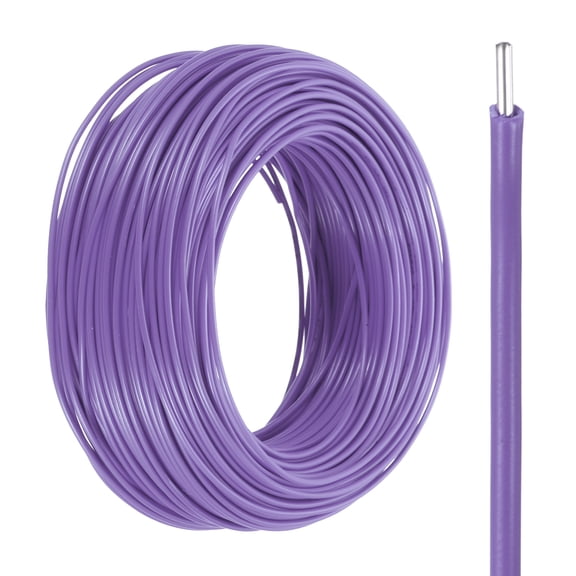 Uxcell 24 Gauge Hook Up Wire 200FT 300V Tinned Copper Electrical Wire, Purple