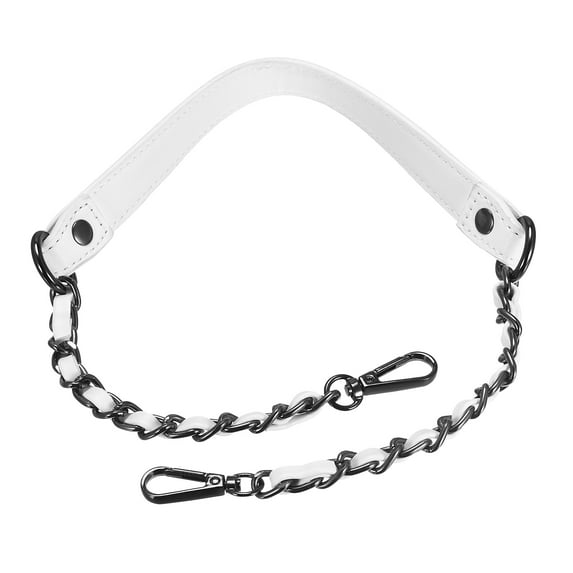 Uxcell 24" Iron Flat Chain Straps Purse Shoulder Bag DIY Replacement, 2Pack White Grey