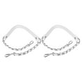 thumbnail image 1 of Uxcell 24" Iron Flat Chain Straps Purse Shoulder Bag DIY Replacement, 2Pack White Silver, 1 of 6