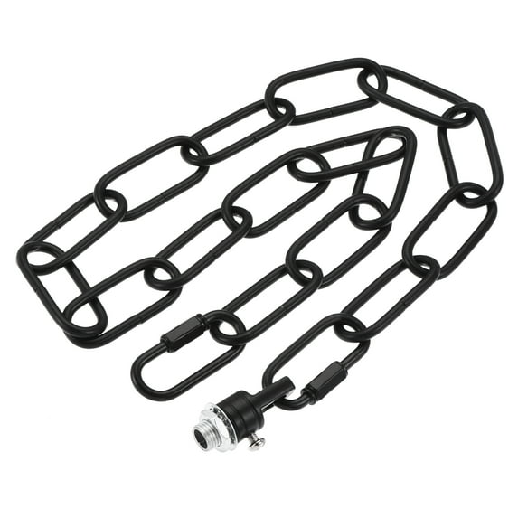 Uxcell 24" Long Hook Rings Connectors Pendant Light Fixture Chain Black 1 Set