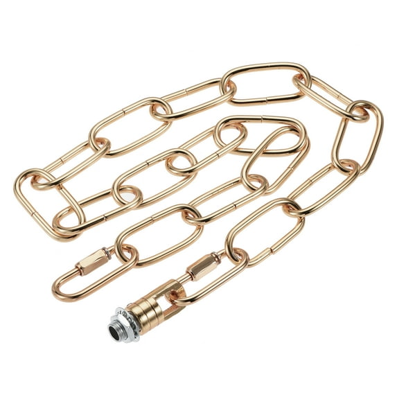 Uxcell 24" Long Hook Rings Connectors Pendant Light Fixture Chain Dark Gold 1 Set