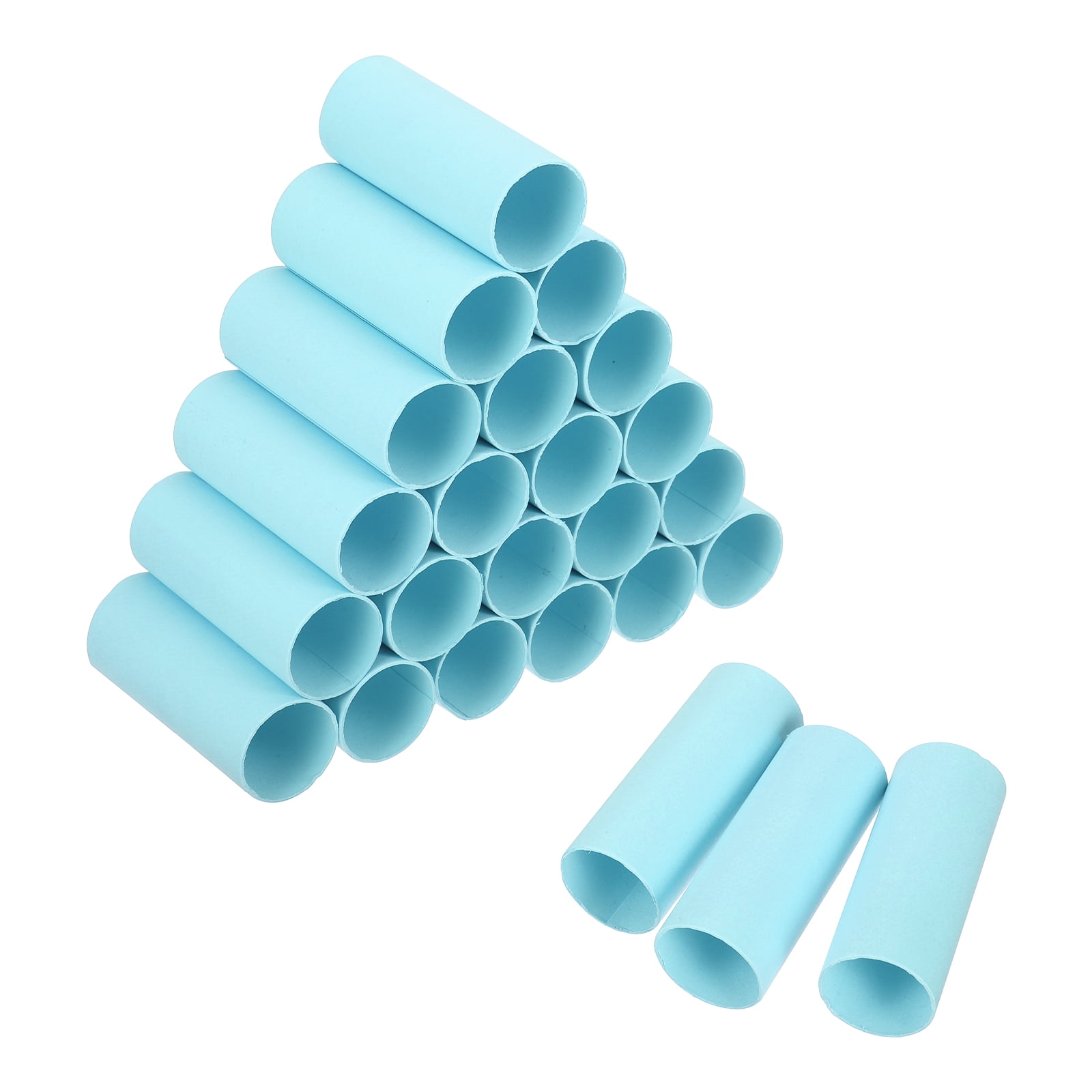 Uxcell 24 Pack Cardboard Tubes,Toilet Paper Rolls Corrugated Roll,3.94x1.58",Sky Blue