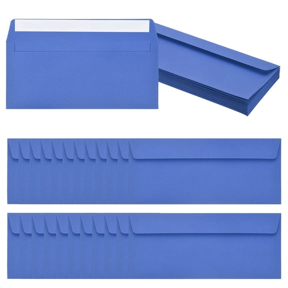 Uxcell 24 Pack Light Sky Blue #10 Business Envelopes, Colored Self Seal Letter Size