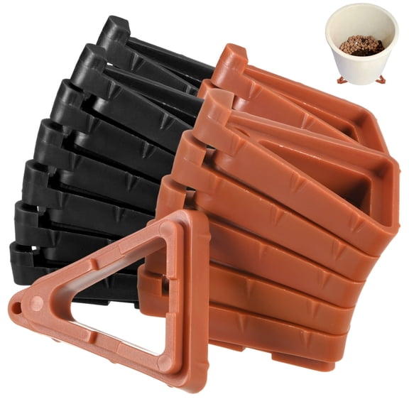 Uxcell 24-Pack Plant Pot Feet for Outdoor Planters, 2.8 x 2.2 in Plastic Invisible Flower Pot Risers Toes for Indoor [Brown, Black]