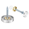 thumbnail image 1 of Uxcell 24 Pack Screw Covers Caps, 304 Stainless Steel Mirror Screws, 20mm Dia, Silver, 1 of 7