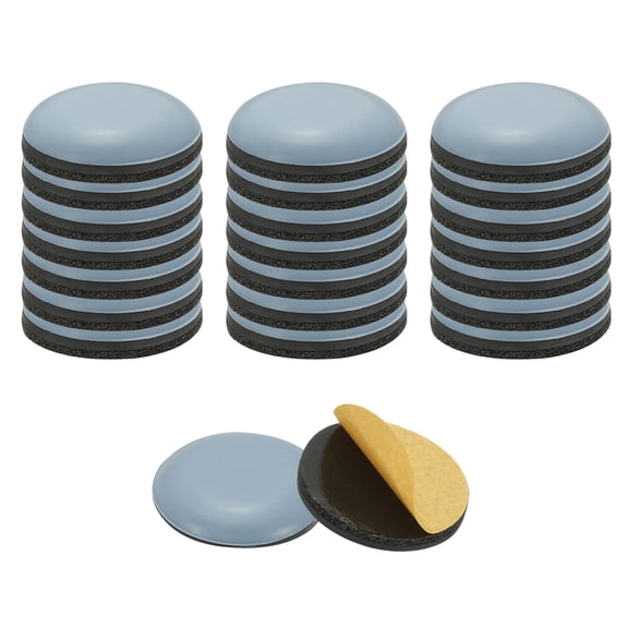 Uxcell 24 Pack Stick Furniture Sliders, 25/32" Chair Slider Furniture Sliding Pads Round Reusable Glides Glider, Blue Gray