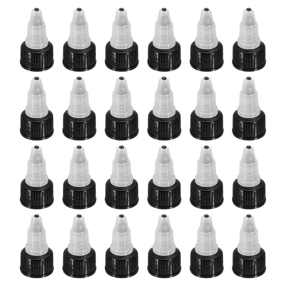 Uxcell 24 Pack Twist Top Cap 18/410 Black Dispensing Squeeze Bottles Replacements Caps