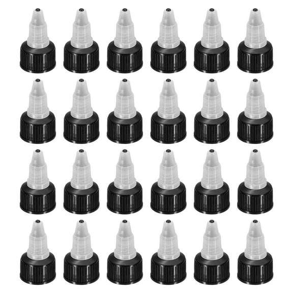 Uxcell 24 Pack Twist Top Cap 20/410 Black Dispensing Squeeze Bottles Replacements Caps
