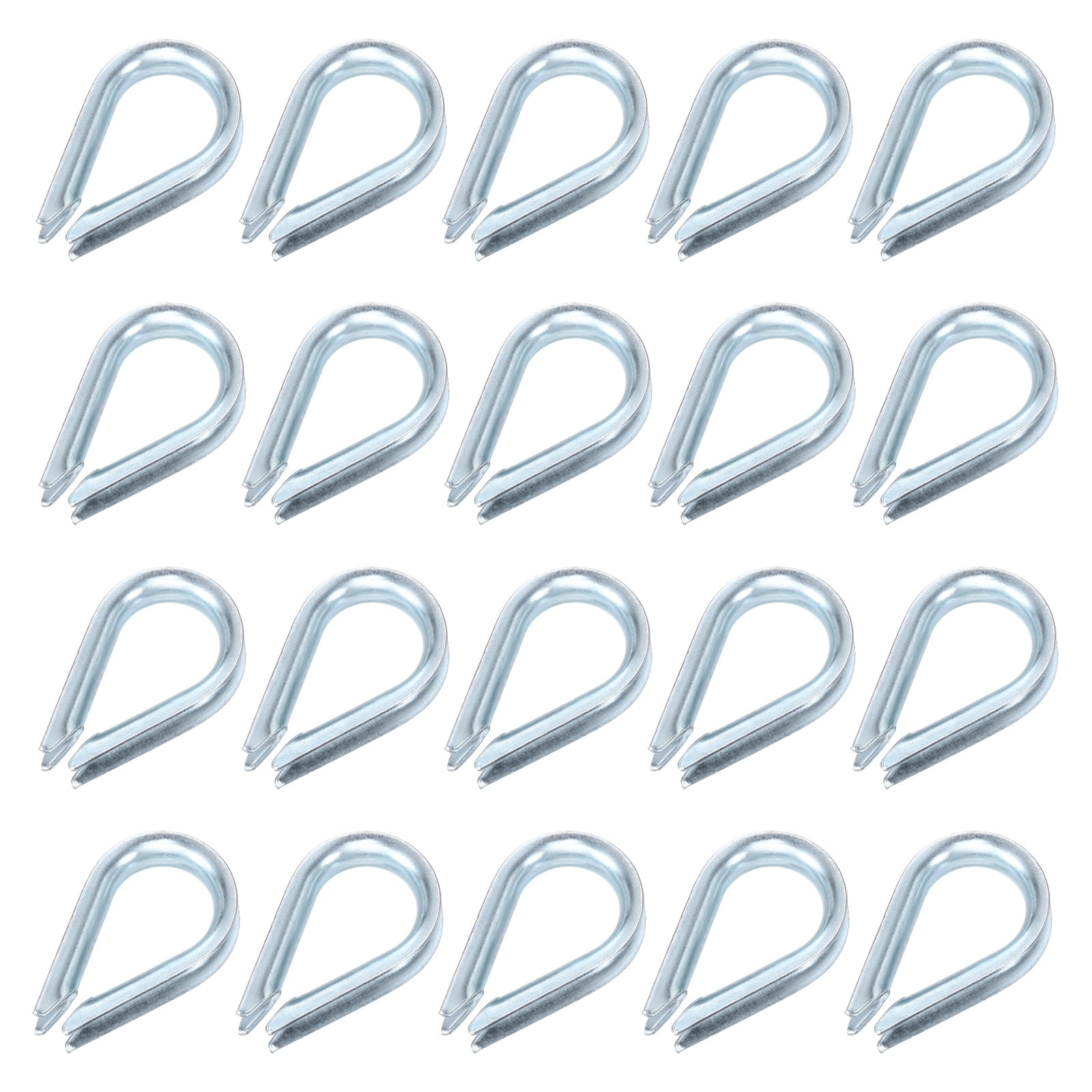Uxcell 24 Pack Wire Rope Thimble, 1/4