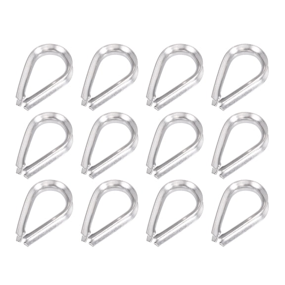 Uxcell 24 Pack Wire Rope Thimble, 3/16" M5 Stainless Steel Thimble for 3/16" Diameter Wire Rope, Marine Rigging, Boat, Fishing, Construction, Industrial Applications