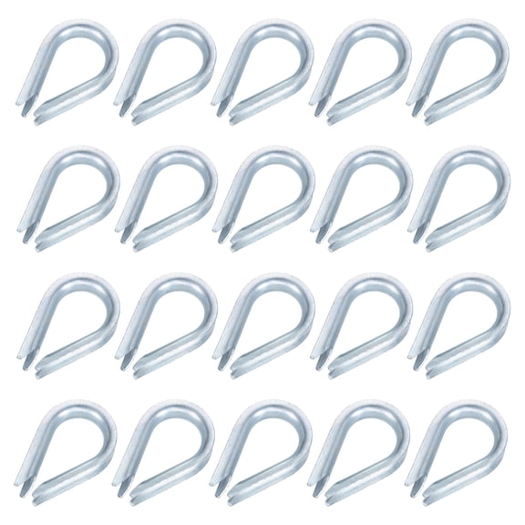 Uxcell 24 Pack Wire Rope Thimble, 3/8" M10 Carbon Steel Thimble for 3/8" Diameter Wire Rope, Marine Rigging, Boat, Fishing, Construction, Industrial Applications