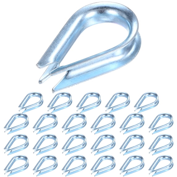Timber Rigging Wire Uxcell 24-Pack Wire Rope Thimbles, M6 Carbon Steel 6mm Rope Thimble ...
