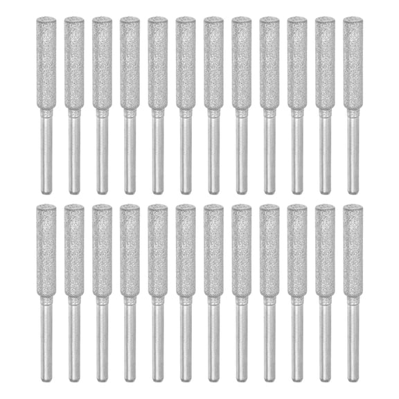 Uxcell (24 Packs) Diamond Chainsaw Sharpener Bits 5/32" 3/16" Cylinder Head Electric Chain Saw Grinder