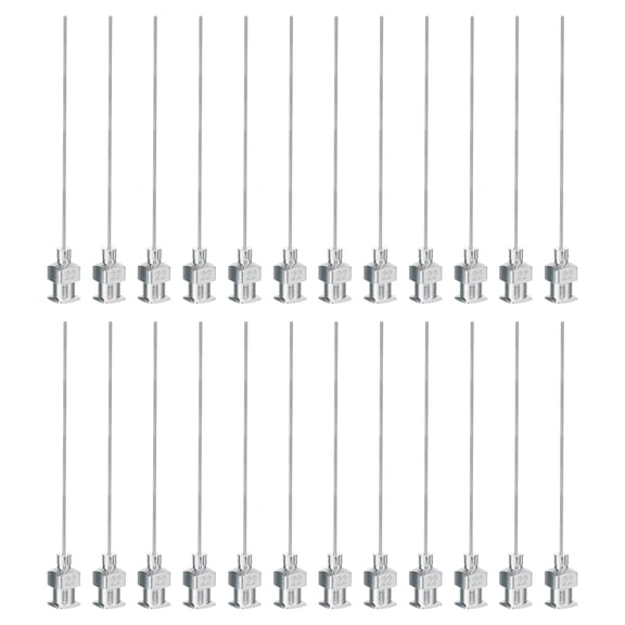 Uxcell 24 Pcs 22G 2 Inch Blunt Tip Dispensing Needle with Lure Lock for Refilling Liquid Inks Adhesives