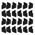 thumbnail image 1 of Uxcell 24 Pcs Black Soft Angle Iron Foot Pad L Shaped Edge Leg Cover Furniture Leg Cover25mmx25mm, 1 of 7