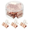 thumbnail image 1 of Uxcell 24 Pcs Metal Large Binder Clip Paper Binder Clip, Rose Gold, 2.5 x 1.6 Inch, 1 of 5