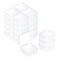 thumbnail image 1 of Uxcell 24 Pcs Mini Clear Plastic Containers Box, 1.8"x1.8" Square Holder Plastic Case, 1 of 7