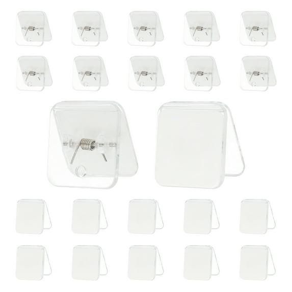 Uxcell 24 Pcs Plastic Self Adhesive Clips Sticky Clips Wall Clips Photo Clip, Clear