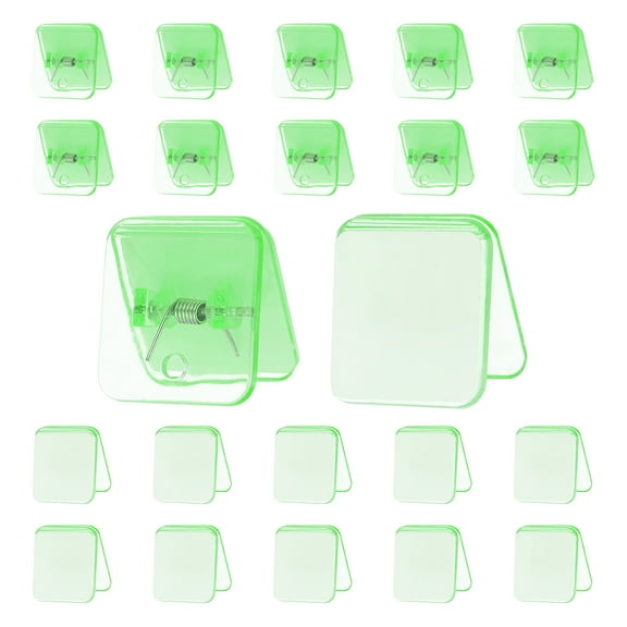 Uxcell 24 Pcs Plastic Self Adhesive Clips Sticky Clips Wall Clips Photo Clip, Green