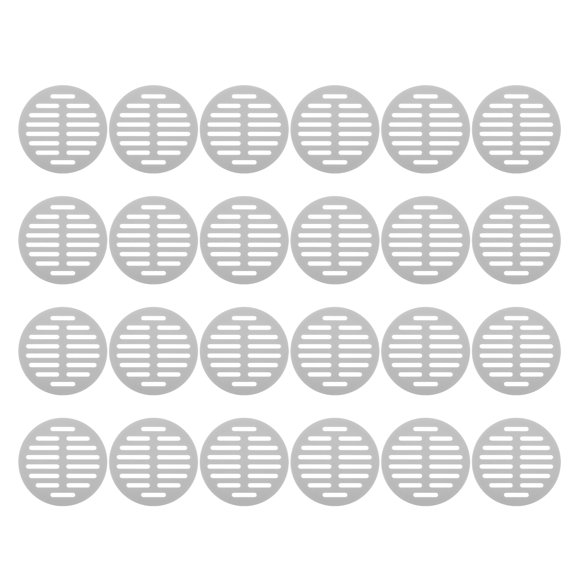 Uxcell 24 Pcs Round Soffit Vents (60mm / 2.36") - Plastic Louver Soffit Air Vent Cover Circular Air Mesh Screen Grille for Home/Bathroom/Wall/Ceiling/Cabinet, Gray