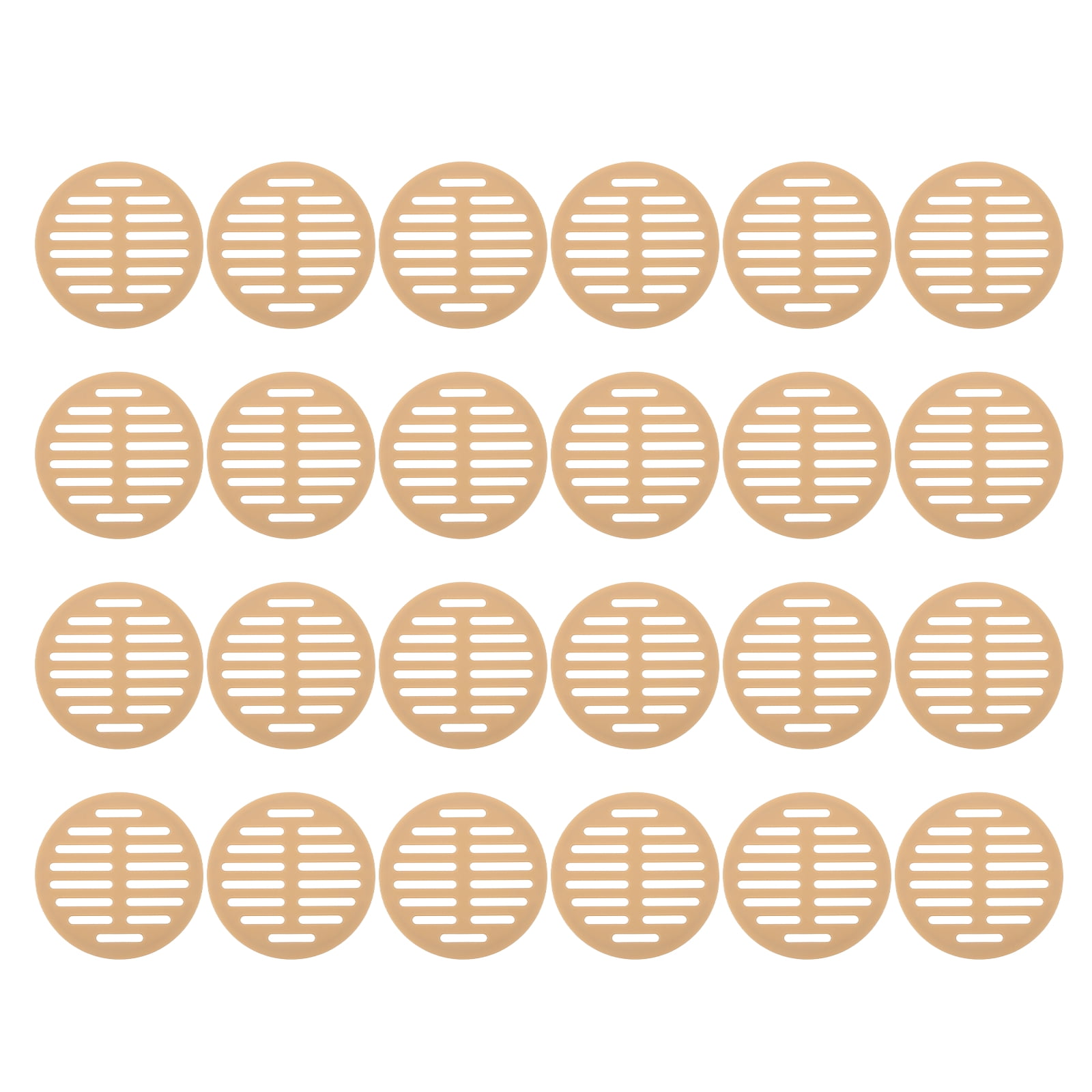 Uxcell 24 Pcs Round Soffit Vents (80mm / 3.15") - Plastic Louver Soffit Air Vent Cover Circular Air Mesh Screen Grille for Home/Bathroom/Wall/Ceiling/Cabinet, Orange